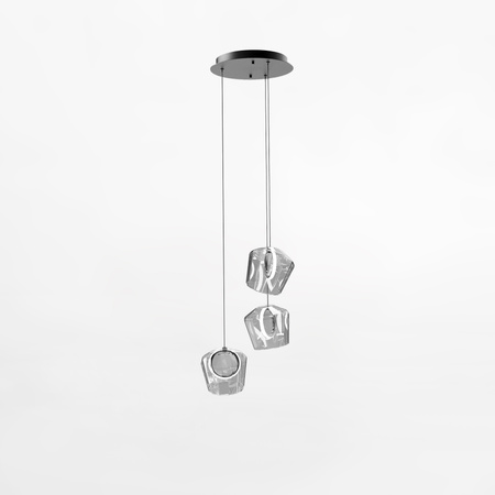 Lampa wisząca do salonu z przeźroczystymi kloszami COLORE LED Zuma Line MD3350A-3BL/C