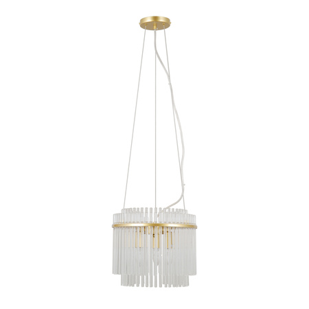 Złota lampa wisząca glamour szklane rurki 3xE14 Bonte Italux PND-40929-3A-GD