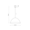 Metalowa lampa wisząca w kolorze beżowym o średnicy 50cm FARO SABIA 1xE27 Tk Lighting 10658