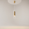 Lampa wisząca ryflowana złota tuba w szklanej otoczce Dynamics MOD326PL-01MG Maytoni