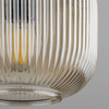 Lampa wisząca pojedyńcza z ryflowanym koniakowym kloszem i zieloną kulą SOPHIA GREEN COGNAC 1xE14 Tk Lighting 11144