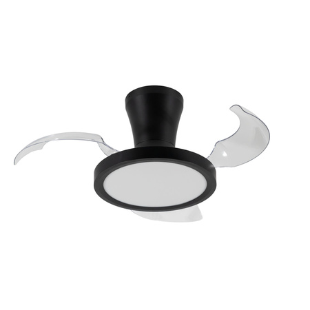 Czarna lampa sufitowa z wentylatorem LED BREEZE BLACK Tk Lighting 18199