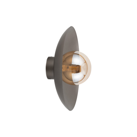 Kinkiet metalowy w odcieniu brązu ze szklanym kloszem SLATE NEW BROWN GLASS 1XG9 Tk Lighting 11352