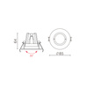 Wpuszczana oprawa sufitowa Torres Adjust IP44 Italux DA-401C/WK-WW/50