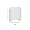 Ryflowana brązowa tuba sufitowa EVE CORTE WOOD ORZECH 1xGU10 Tk Lighting 11778