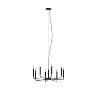 Czarny żyrandol minimalistyczny – lampa wisząca świecznikowa nowoczesna 8xE14 ORTO Nowodvorski 11460