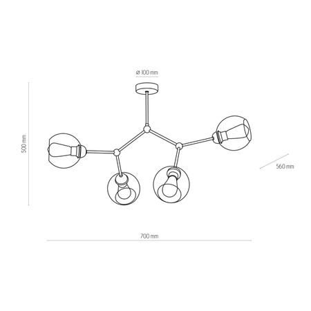Lampa wisząca, sufitowa FAIRY IV TK Lighting 2730