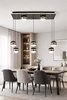 Lampa wisząca ósemka prostokątna Biarritz czarny chrom Aviano Lighting 7047-905