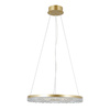 Lampa wisząca złoty pierścień 50cm z dekorem LED Barlo Italux PND-34526-M-GD