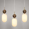 Lampa wisząca potrójna na listwie z imitacją marmuru Crema 3xE14 Milagro MLP2813