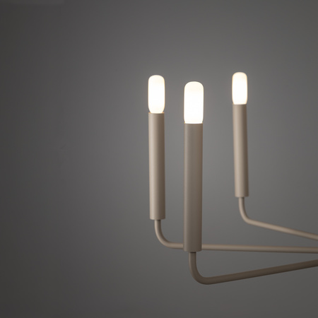 Lampa wisząca żyrandol metalowy w kolorze beżowym o średnicy 73cm 8xE14 ORTO Nowodvorski 12525