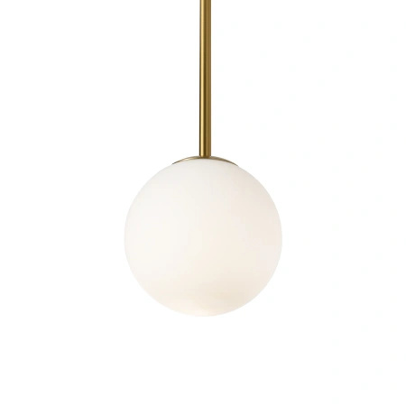 Lampa wisząca zlota z białą kulą o średnicy 15cm Bolti 1xE14 PL0112-GD Yaskr