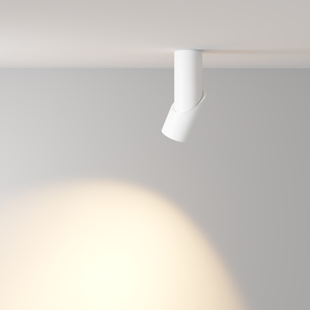 Biała tuba sufitowa regulowana LED 3000K Dafne C027CL-L10W Maytoni