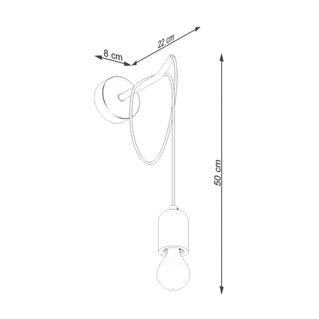 Kinkiet beton NESO Sollux Lighting SL.1163
