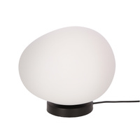 STONES lampa stołowa czarny 30cm 1x40W E27 klosz biały Candellux 41-35226