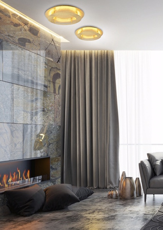 Lampa sufitowa, plafon MERLE złota LED 50cm 24W Candellux 98-66190