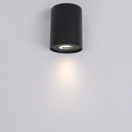 Czarna oprawa natynkowa tubka Leila 1xGU10 CL0101-BK Yaskr