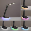 Czarna lampka biurkowa LED z zegarkiem i stacją ładowania TINA RGB Just Light 11018-18
