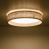 Plafon sufitowy LED o średnicy 30cm w kolorze beżowym DEMI JUTA Tk Lighting 11858