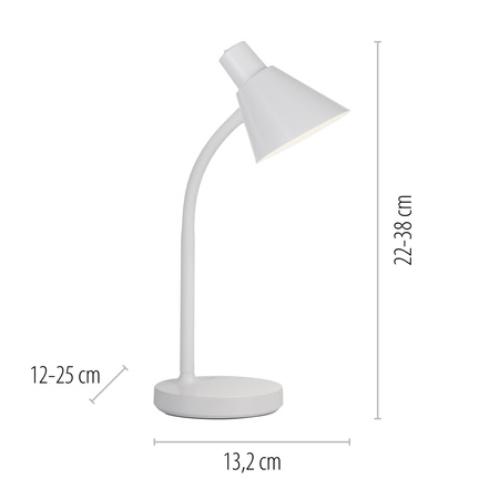 Lampka biurkowa biała PIXIE LED 3000K Just Light 11248-16