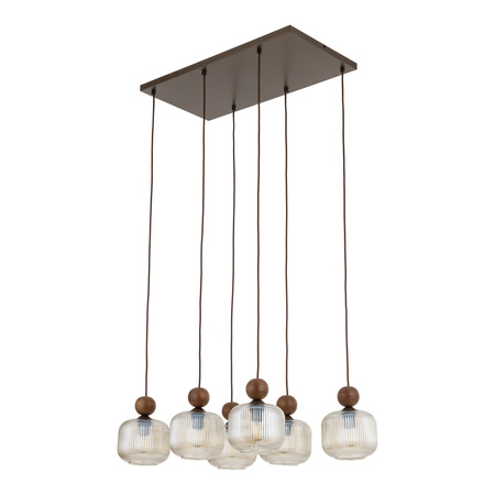 Lampa wisząca BALLO ORZECH 6XE14 TK Lighting 11840