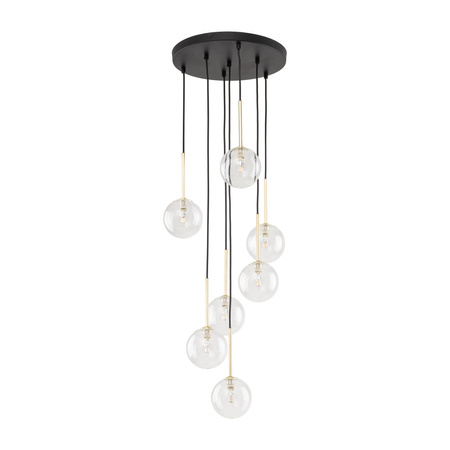 NILOS BLACK / GOLD LAMPA WISZĄCA 7 TK Lighting 5362