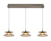 Lampa wisząca trójka prosta Crema brąz / klosz coffee Aviano Lighting 7058-321