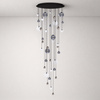 Czarna lampa wisząca z kloszami na antresolę ROTUNDA Kaja Lighting KP-20