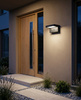 Czarny kinkiet elewacyjny LED z czujnikiem ruchu MODENA Kaja Lighting K-8247