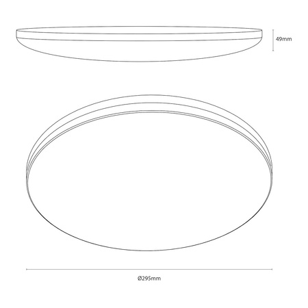 Biały plafon sufitowy 29,5cm z możliwością ustawienia barwy światła i natężenia światła Hugo 12-18-24W 3CCT IP54 Milagro ML2563