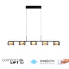 Lampa wisząca pięcopunktowa z wbudowanym ściemniaczem RIKA Paul Neuhaus 2116-18