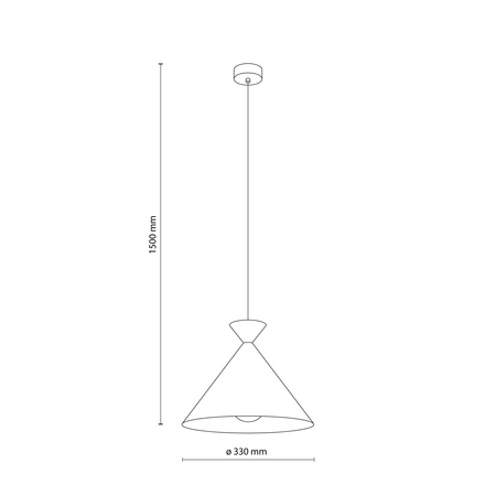 Lampa wisząca metalowa o średnicy 33cm MATTEO SABIA BROWN L 1xE27 Tk Lighting 11001