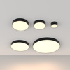 Czarna okrągła lampa sufitowa o średnicy 60cm LED 3000K Zon C032CL-90W3K-RD-B Maytoni