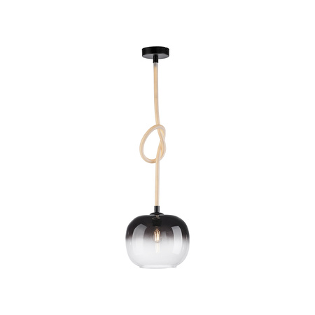 Lampa wisząca pojedyńcza szklany klosz i świecący przewód LUMA Paul Neuhaus  2410-18