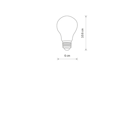 Żarówka szklana bursztynowa BULB VINTAGE LED E27 6W 2200K Nowodvorski 10596