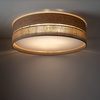 Okrągła lampa sufitowa 60cm DORMA WOOD JUTA 4xE27 Tk Lighting 11791