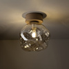 Oprawa sufitowa / kinkiet szklany bursztynowy klosz LAVA SABIA 1XG9  SMALL Tk Lighting 11104