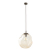 Lampa wisząca szklana zniekształcona bursztynowa  kula 35cm LAVA L BROWN 1xE27 Tk Lighting 11324