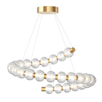 Nowoczesna spiralna lampa wisząca LED Maytoni Amulet z kul szklanych MOD555PL-L35G3K