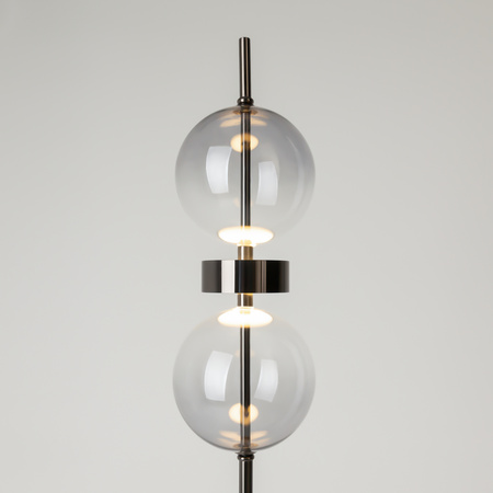 Lampa podłogowa dwie szklane dymione kule LED 3000K Double Moon MOD478FL-L15B3K Maytoni