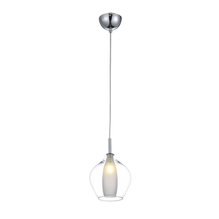 Lampa wisząca z podwójnym kloszem AMBER MILANO 1 CLEAR AZZARDO AZ3074
