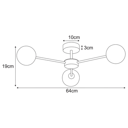Lampa sufitowa K-5710 z serii CASOLI Kaja Lighting