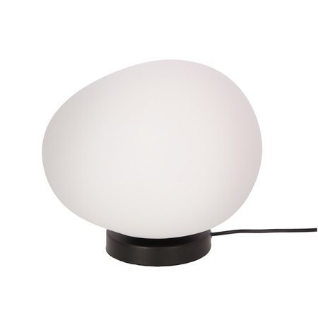 STONES lampa stołowa czarny 30cm 1x40W E27 klosz biały Candellux 41-35226