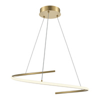 Nowoczesna lampa wisząca – subtelna, dynamiczna linia LED o barwie ciepłej Curve MOD242PL-L33BSK Maytoni