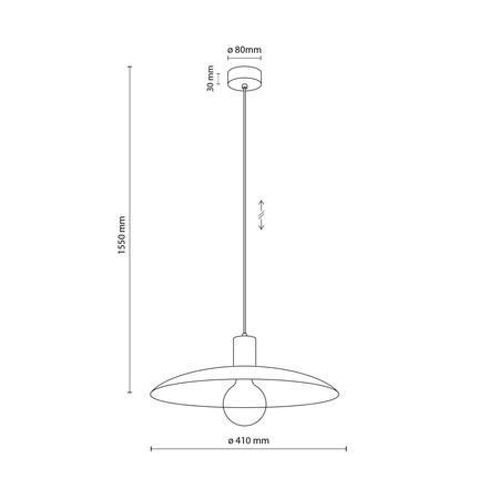 Metalowa brązowa lampa wisząca o średnicy 41cm ASTRA BROWN 1XE27 Tk Lighting 10964