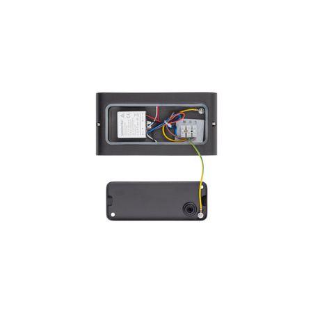 Płaski kinkiet elewacyjny czarny 17,5x9cm światło góra dół LED 3000K SEMI LED M Nowodvorski 11364