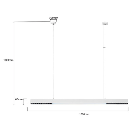 Lampa wisząca Cali L biała Tuya LED CCT Light Prestige LP-1301/1P L WH Smart