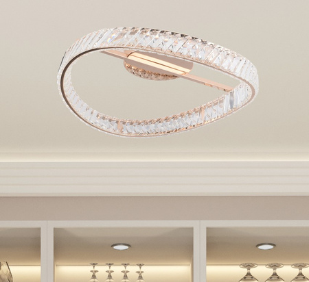 Lampa sufitowa GANO LED złota Zuma Line MX3317-1-3GT ze ściemniaczem