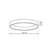Plafon Georgia 60 cm czarny LED CCT Light Prestige LP-049/1C BK CCT