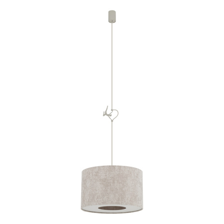 Lampa wisząca z abażurem w szarym kolorze 40cm 1xE27 CEDRO S Nowodvorski 11664